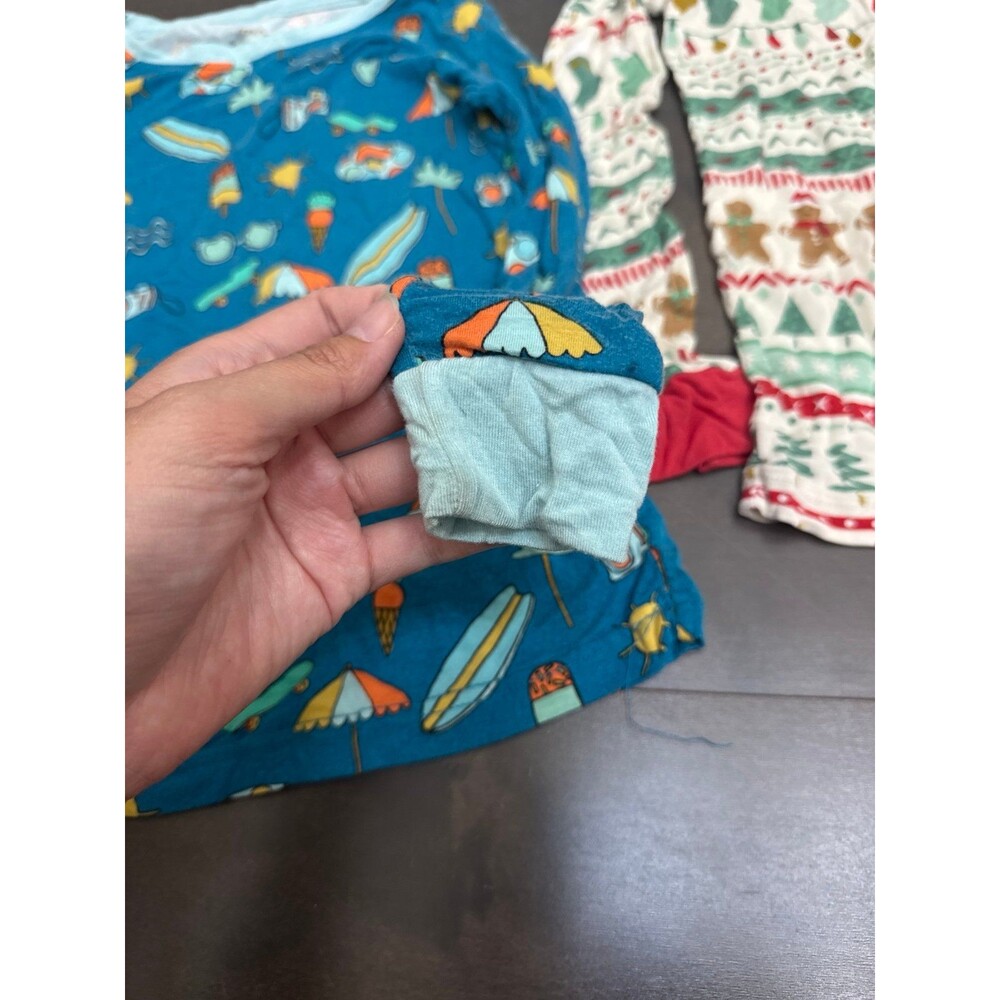 Little Sleepies Surf's Up and Fair Isle Christmas Top Set 5/6 - Picture 3 of 5